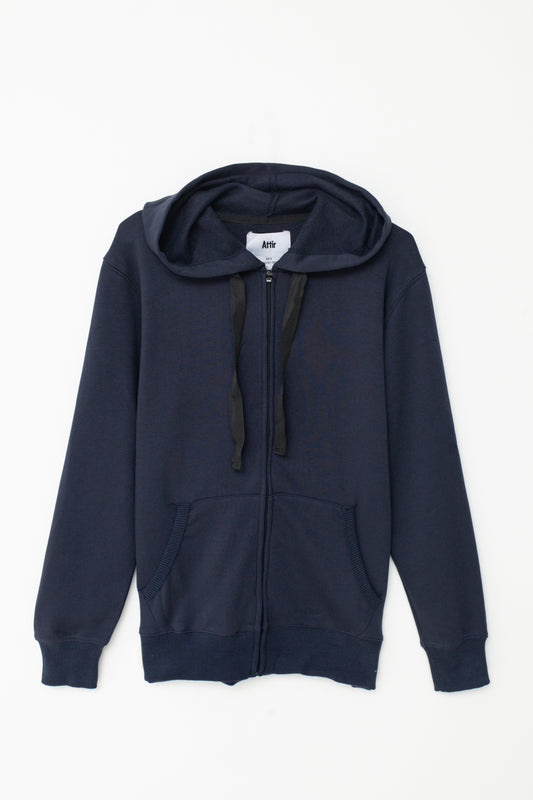 Zip-up Hoodie in Dark Navy