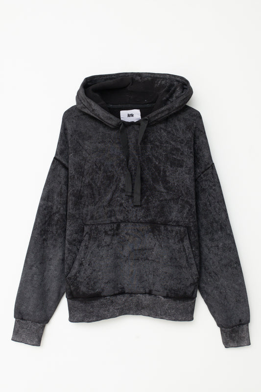 Washed Oversized Hoodie in Black