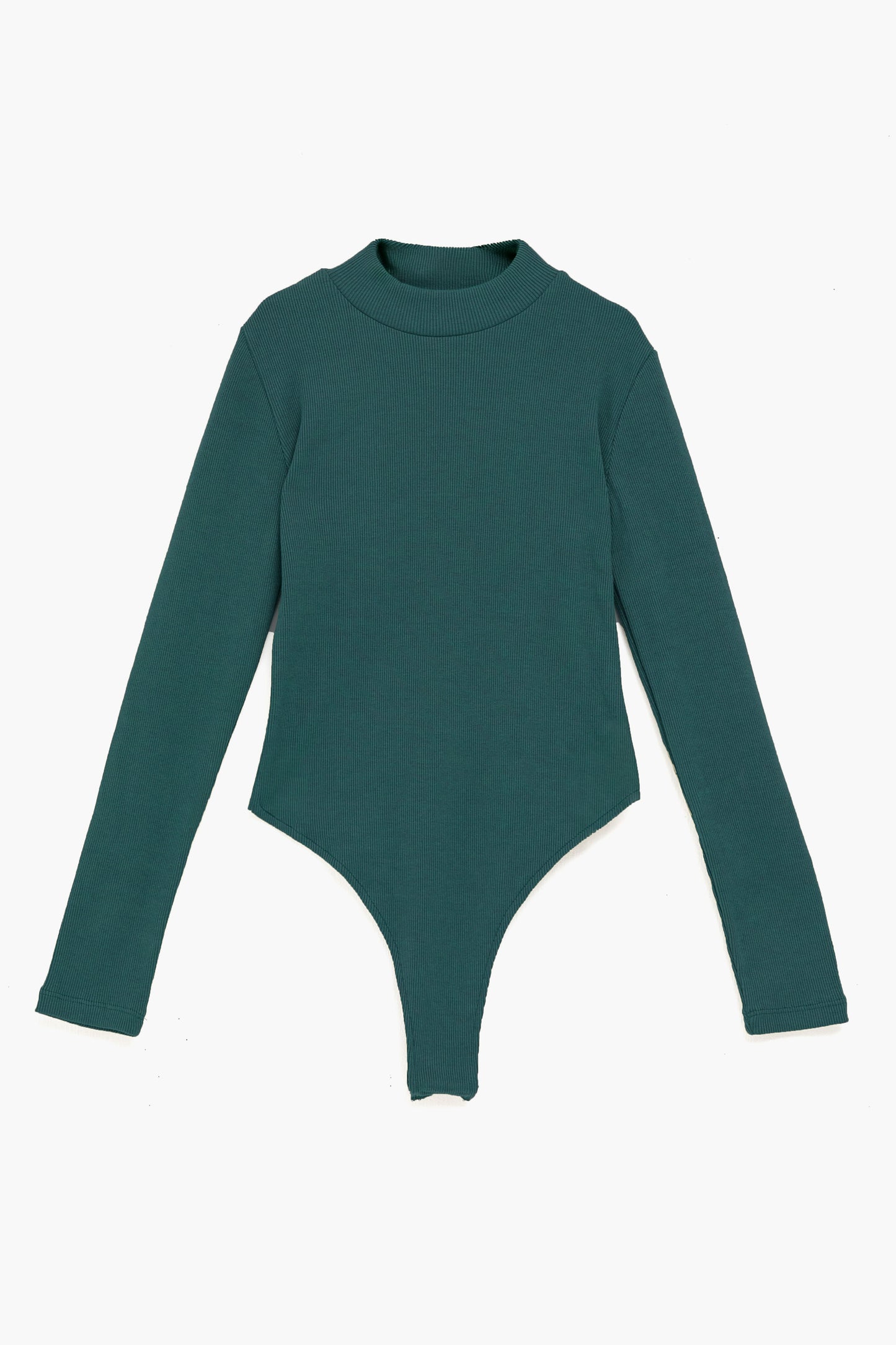 Mock Neck Bodysuit in Deep Teal