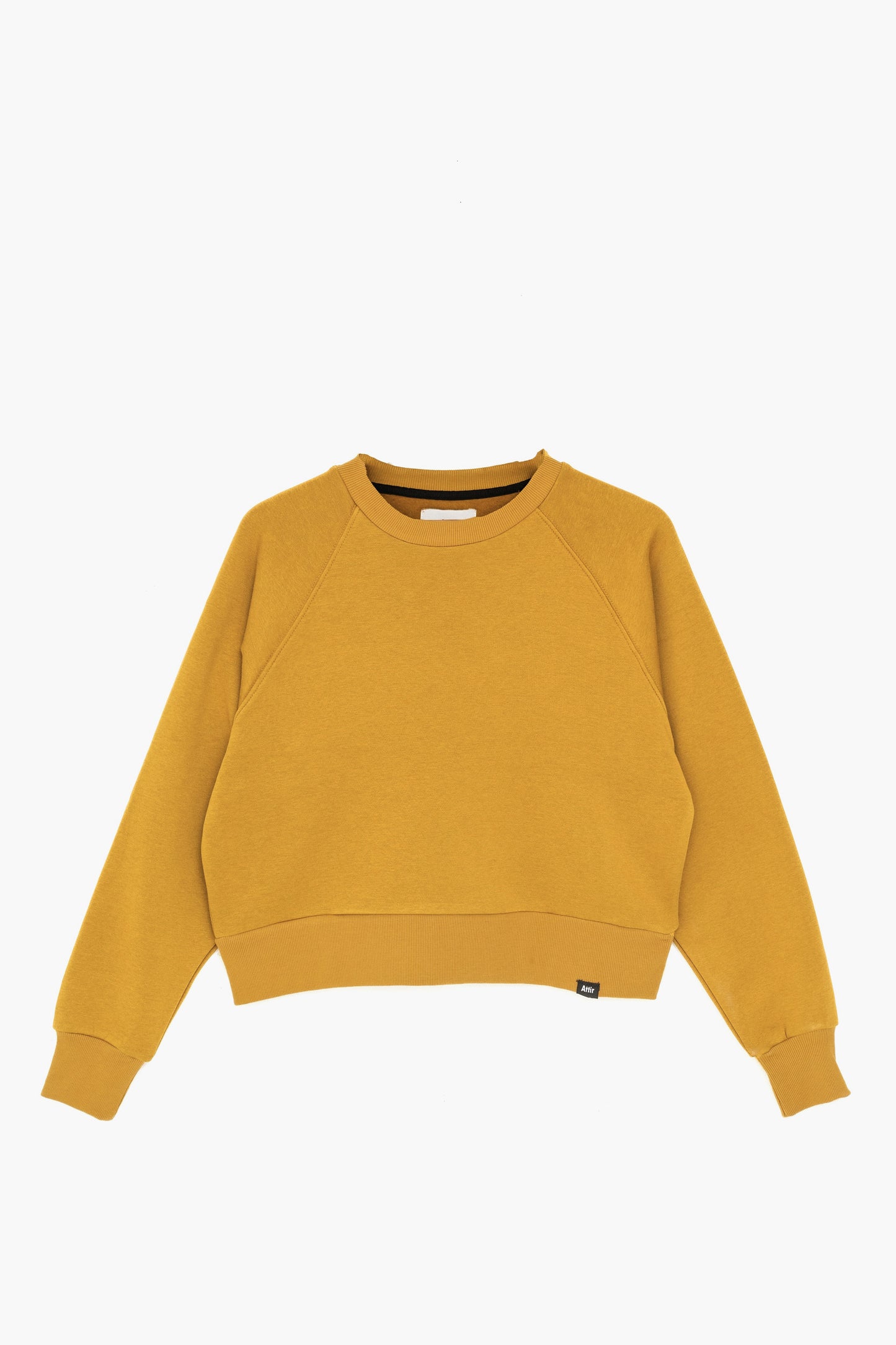 Boxy Raglan Sweatshirt in Mustard