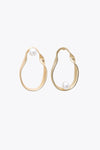 Irregular Round Earrings with Pearl EARRING ATTIR-WOMEN