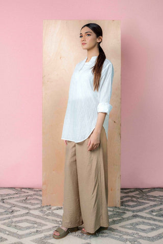 Long V - front Sheer Top - AttirSHIRT