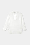 Long V-front Sheer Top SHIRT ATTIR-WOMEN