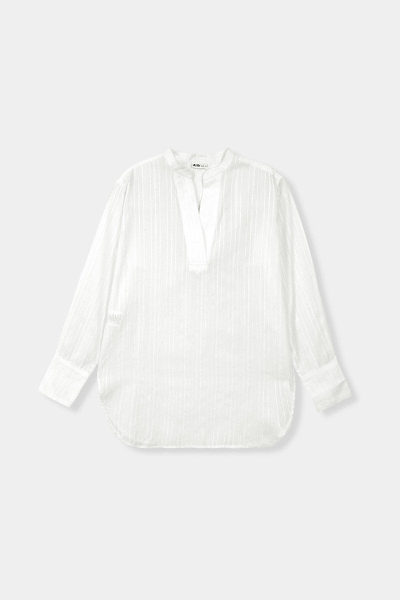 Long V-front Sheer Top