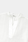 Long V-front Sheer Top SHIRT ATTIR-WOMEN