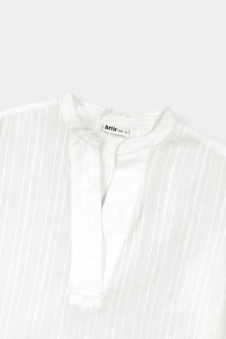 Long V - front Sheer Top - AttirSHIRT