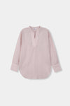 Long V-front Shirt in Pastel Pink SHIRT ATTIR-WOMEN