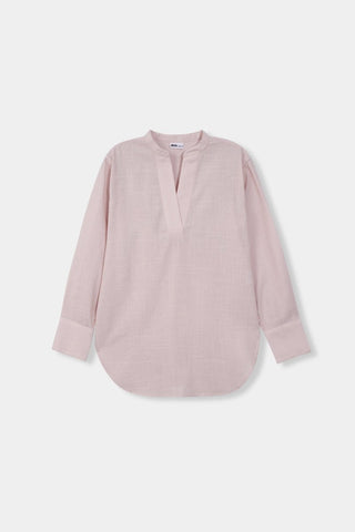 Long V - front Shirt in Pastel Pink - AttirSHIRT