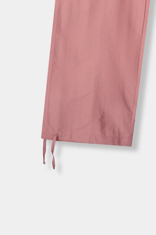 Nylon Parachute Trouser in Dusty Pink - AttirBOTTOM