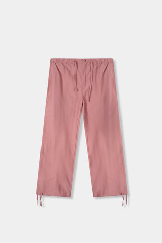 Nylon Parachute Trouser in Dusty Pink - AttirBOTTOM