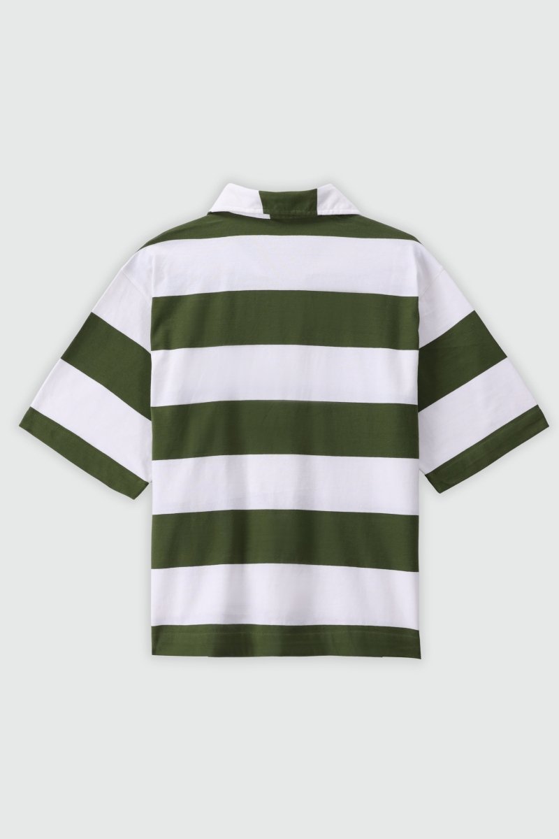 Oversized Striped Shirt in Green SHIRT ATTIR-UNISEX