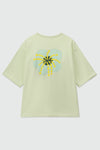 Oversized T-shirt - Green Flower TEE ATTIR-UNISEX