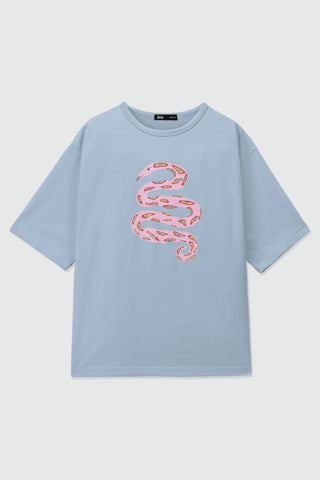 Oversized T-shirt - Pink Snake - AttirTEE