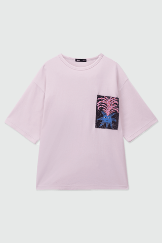 Oversized T-shirt with Pocket - Starburst - AttirTEE