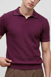 Pearl-Knit Polo Shirt in Plum POLO ATTIR-MEN