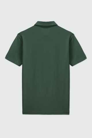 Pique Relaxed - fit Shirt in Forest Green - AttirSHIRT