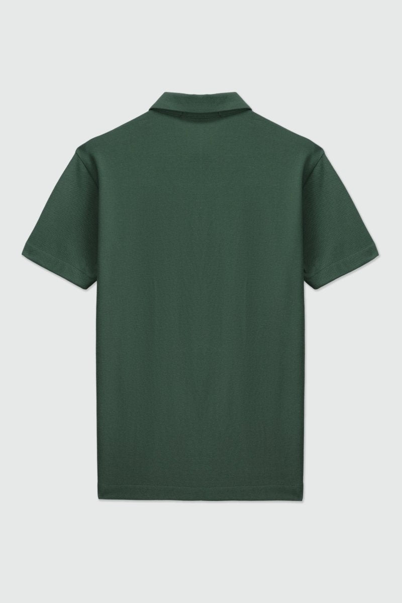 Pique Relaxed-fit Shirt in Forest Green