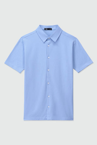 Pique Relaxed - fit Shirt in Sky Blue - AttirSHIRT