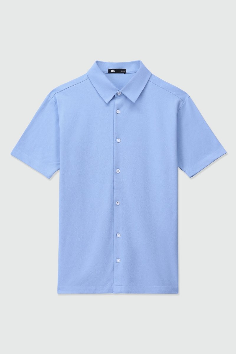 Pique Relaxed-fit Shirt in Sky Blue SHIRT ATTIR-MEN