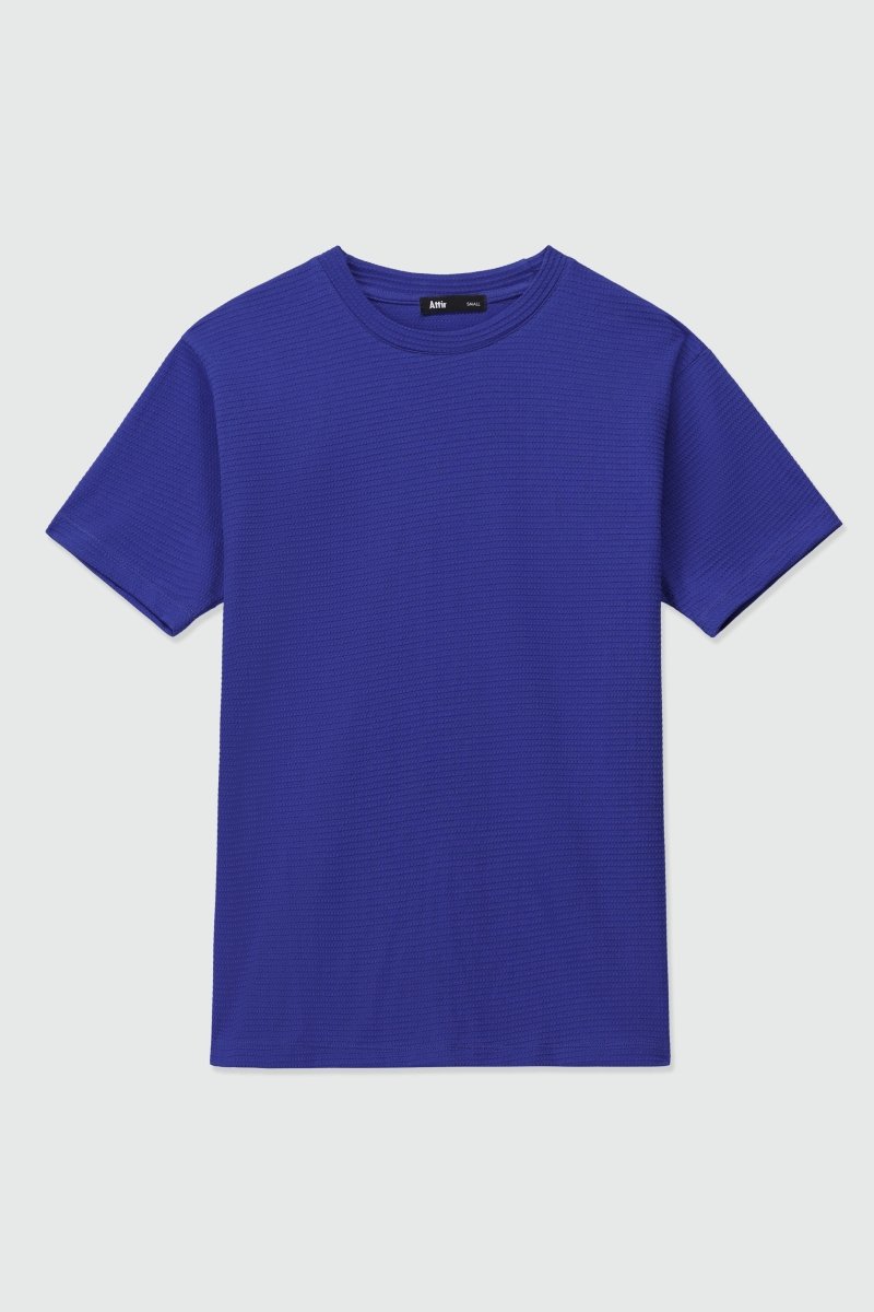 Popcorn Textured Cotton T-shirt TEE ATTIR-UNISEX