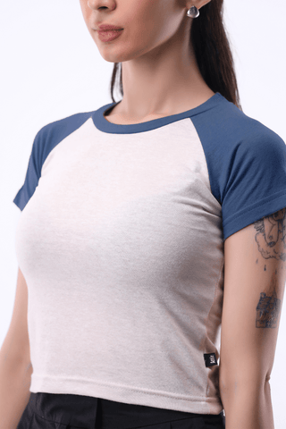Raglan T-shirt in Navy Blue TEE ATTIR-WOMEN