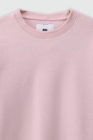 Relaxed Fit Airsoft Sweatshirt in Pastel Pink - AttirSWEATSHIRT
