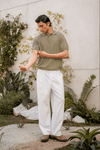 Relaxed-fit Pointal-Knit Polo Shirt in Camel POLO ATTIR-MEN