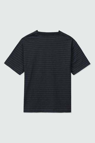 Relaxed Fit Striped T-shirt in Black - AttirTEE