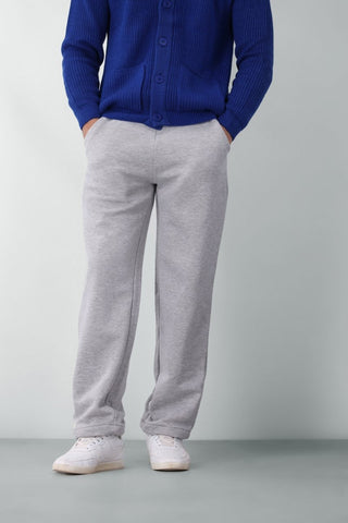 Relaxed Fleece Sweatpants in Heather Grey - AttirBOTTOM