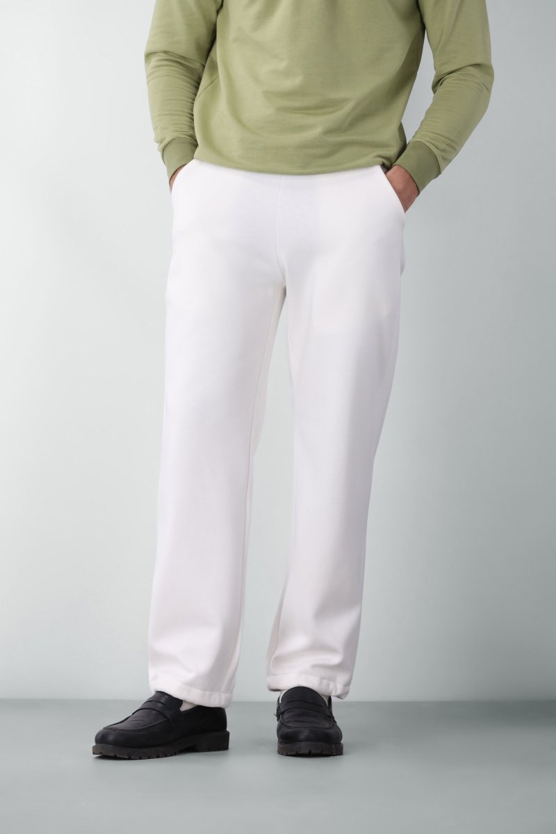 Relaxed Fleece Sweatpants in Ice White
