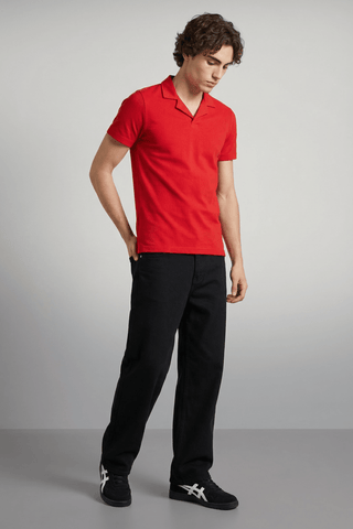 Revere Polo Shirt in Crimson Red - AttirPOLO