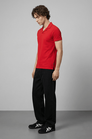 Revere Polo Shirt in Crimson Red - AttirPOLO