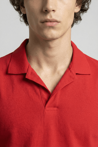 Revere Polo Shirt in Crimson Red - AttirPOLO