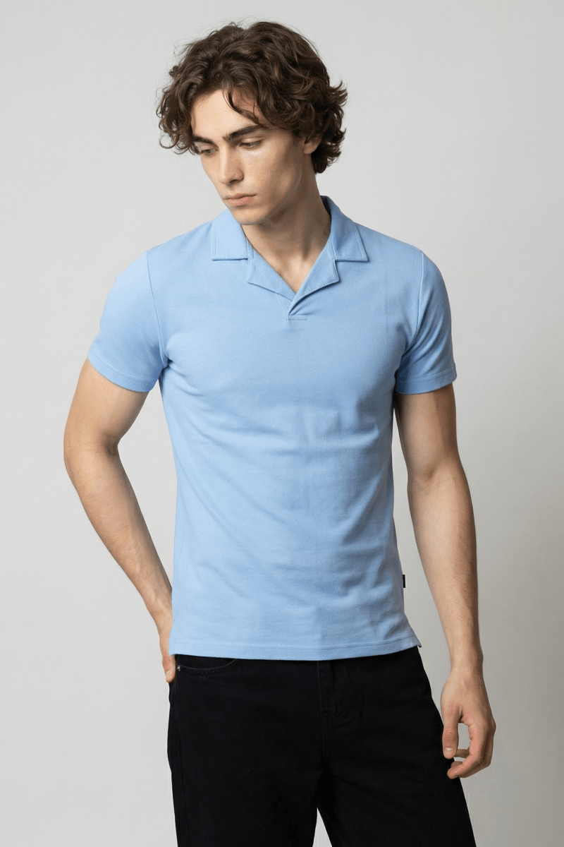 Revere Polo Shirt in Sky Blue