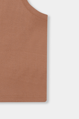 Rib - Knit Tank Top in Nude - AttirTANKTOP