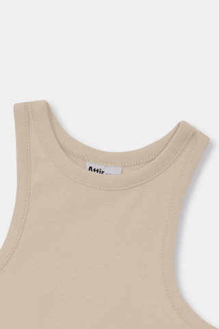 Rib - Knit Tank Top in Sand - AttirTANKTOP