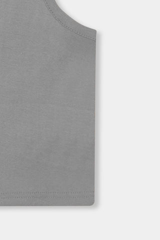 Rib - Knit Tank Top in Space Grey - AttirTANKTOP