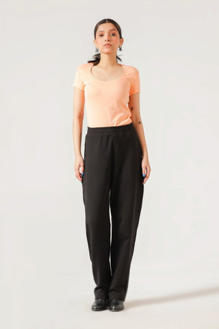 Scoop Neck T-shirt in Peach - AttirTEE