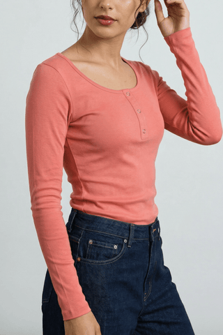 Scoop Neck Top in Candy Pink - AttirTOP
