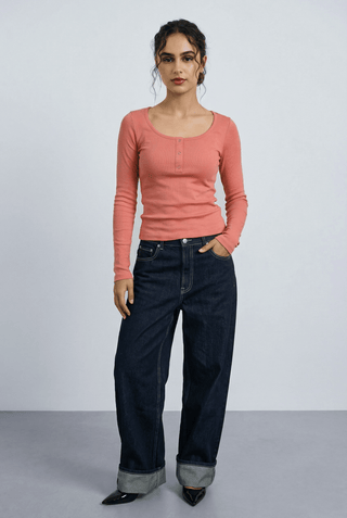 Scoop Neck Top in Candy Pink - AttirTOP