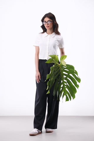 Shirt - detail Top in Ivory - AttirTOP