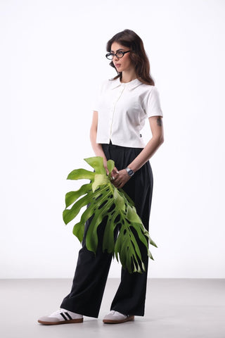 Shirt - detail Top in Ivory - AttirTOP