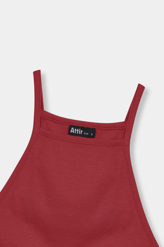 Sleeveless Crop Top in Crimson - AttirTANKTOP