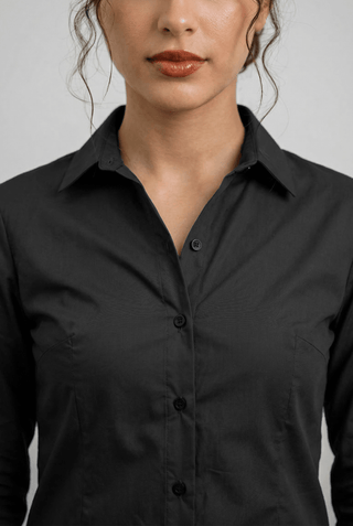Smart - fit Button Down in Black - AttirSHIRT