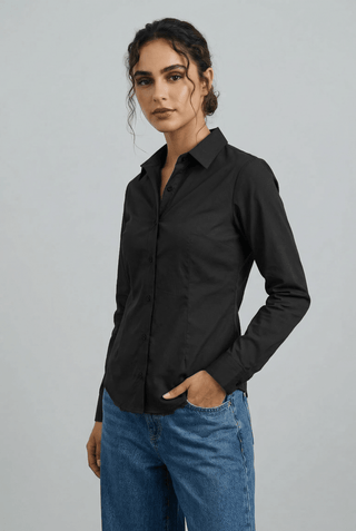Smart - fit Button Down in Black - AttirSHIRT