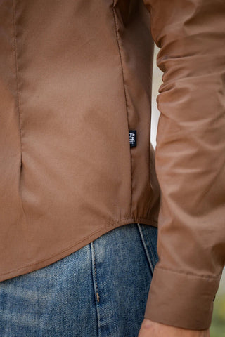 Smart - fit Button Down in Mocha - AttirSHIRT