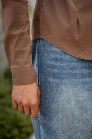 Smart - fit Button Down in Mocha - AttirSHIRT