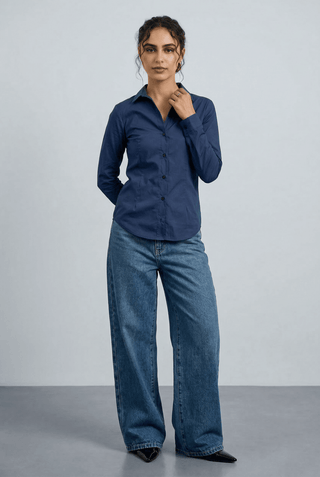 Smart - fit Button Down in Navy - AttirSHIRT