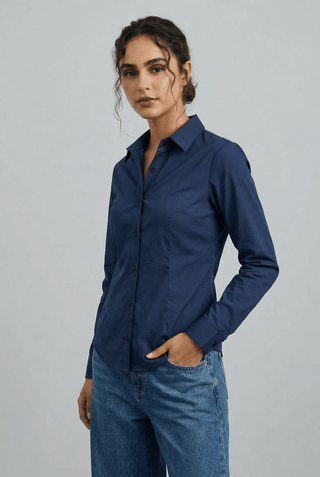 Smart - fit Button Down in Navy - AttirSHIRT