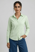 Smart-fit Button Down in Pistachio SHIRT ATTIR-WOMEN